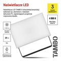 LED reflektor EMOS ZS2522 TAMBO, 20 W, 2000l m, IP65, čierna