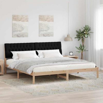 vidaXL Rám postele s čalúneným čelom Hnedá 200 x 200 cm
