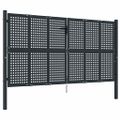 vidaXL Záhradná brána antracitová 300x150 cm oceľová