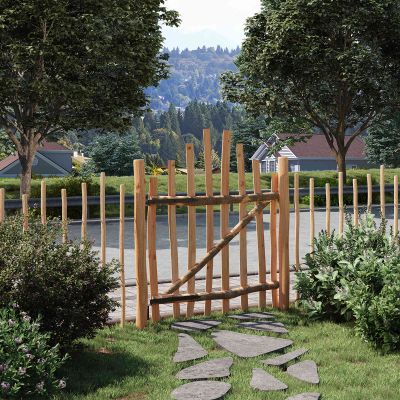 vidaXL Zakrytá brána 100 x 120 cm Impregnované Lieskové Dřevo Hnedá