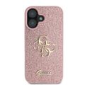 Guess puzdro pre iPhone 16 6,1" GUHCP16SHG4SGP Fixed Glitter Big 4G pink