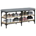 vidaXL Lavička na topánky dub sonoma 102x32x47 cm kompozitné drevo