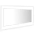 vidaXL Kúpeľňové LED zrkadlo biele 100x8,5x37 cm akryl