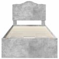 vidaXL Rám postele Betónovo Sivá 100 x 200 cm Inžinierske drevo