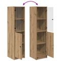 vidaXL Highboard Remeselný dub 35 x 37 x 142 cm Kompozitné drevo