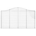 vidaXL Oblúkové gabiónové koše 12 ks 200x30x100/120cm pozinkov. železo
