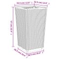 vidaXL Záhradné kvetináče 4 ks hnedé 32,5x32,5x57 cm PP