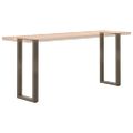 vidaXL Nohy konzolového stolíka v tvare U, 2 ks, prírodná oceľ, 38 x (72-73) cm, oceľ