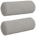 vidaXL Podložkové vankúše 2 pcs Svetlosivá Ø 15 x 40 cm Mikrovlákno