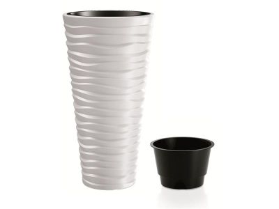Kvetináč SAND SLIM biely 34,9cm