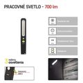 SMD LED + LED nabíj. svietidlo P4538, 700 lm, 1200 mAh