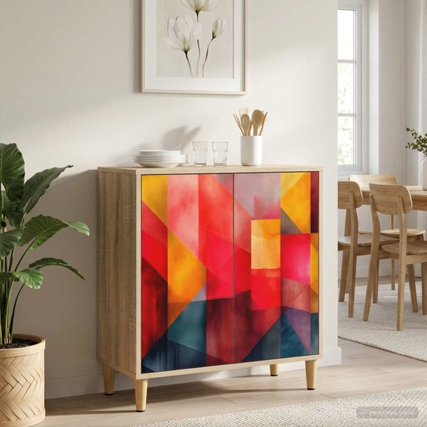vidaXL Servírovacia skriňa HEESCH Sonoma 69 x 33 x 75 cm