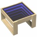 vidaXL Konferenčný stolík s nekonečnými LED dub sonoma 50x53x30 cm