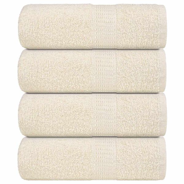 vidaXL Uteráky pre hostí FROGN 4 ks krémové 30x50 cm 360 g/m²