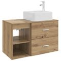 vidaXL Sada kúpeľňového nábytku 2 ks Dub artisan Kompozitné drevo