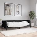 vidaXL Denná posteľ s matracom čierna 90x190 cm látka