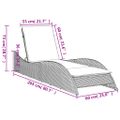 vidaXL Záhradné ležadlo s vankúšom sivé 60x205x73 cm polyratan