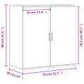 vidaXL Komody 2 ks hnedý dub 79x38x80 cm kompozitné drevo