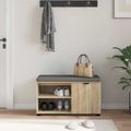 vidaXL Predsieňová lavica s vankúšom Sonoma dub 80 x 38 x 46 cm