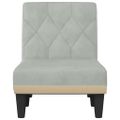 vidaXL Leňoška bledosivá zamatová
