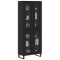 vidaXL Highboard 2 ks Čierny dub 69,5 x 34 x 180 cm Kompozitné drevo