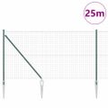 vidaXL Európsky plot s hrotmi 25 x 1 m PVC potiahnutá oceľ Zelená
