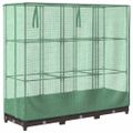 vidaXL Záhon s krytom na skleník ratanový vzhľad 120x40x123 cm