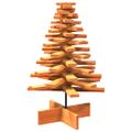 vidaXL Drevený vianočný stromček voskovohnedý 80 cm masívna borovica