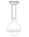 DAHUA Stropné odsadenie pre montáž kamery PFB300C Dĺžka 235mm, hliník