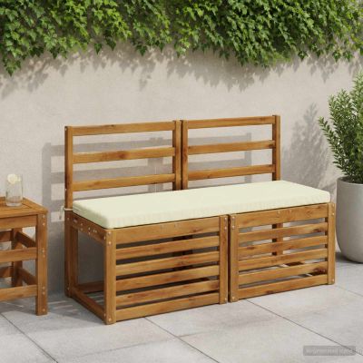vidaXL Vankúš na lavičku SOEST 100% polyester Krémová 100 x 40 x 5 cm