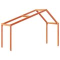 vidaXL Strecha na detskú posteľ voskovohnedá 213x85,5x144,5cm borovica