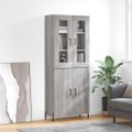 vidaXL Vysoká skrinka sivý dub sonoma 69,5x34x180 cm spracované drevo