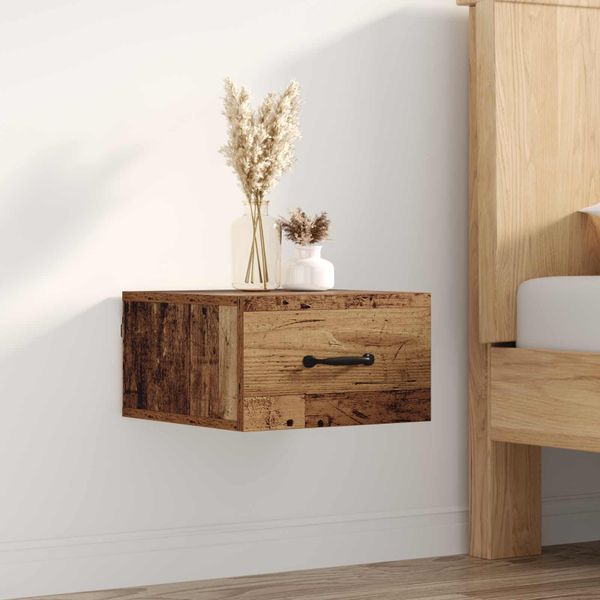 vidaXL Nočný stolík Staré drevo 35 x 35 x 20 cm Kompozitné drevo