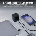 INTENSO W65ACIC GaN, USB-A/C, Nabíjačka, 65W, čier