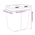 vidaXL Dvojitý kôš biely 2x25 l