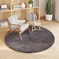 vidaXL Kusové koberce Okrúhly SIROLO Antracitová Ø 160 CM Polyester