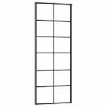 vidaXL Posuvné dvere s kovaním 76x205 cm ESG sklo a hliník