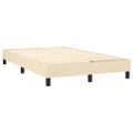 vidaXL Boxspring posteľ s matracom krémový 120x200 cm látka