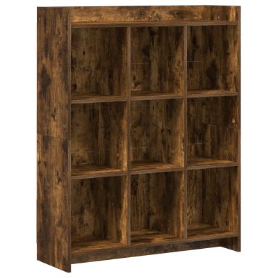 vidaXL Knižnica Dymový dub 87,5 x 30 x 111 cm Kompozitné drevo