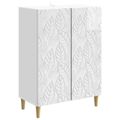 vidaXL Servírovacia skriňa Biela s vysokým leskom 66 x 34,5 x 90 cm