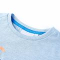vidaXL Detské tričko jemne modré melanž 140