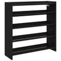 vidaXL Regál na topánky čierny 80x25x81 cm spracované drevo