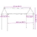 vidaXL Strecha na detskú posteľ biela 217x85,5x154 cm borovicový masív