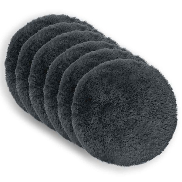 vidaXL Podložka s vankúšom HEERLEN 6 ks Antracitová PV fleece