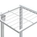 vidaXL Stojan na kvety 94,5x25x89 cm biely železný