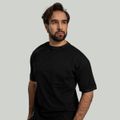 Tričko Oversized Heavy Black - STRIX, veľkosť S, veľkosť oblečenia S