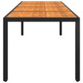 vidaXL Záhradný stôl 250x100x75 cm akáciové drevo a polyratan čierny