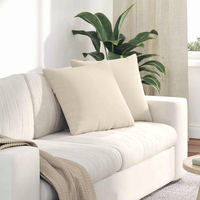 vidaXL Vankúše na pohovku 2 pcs Béžová 50 x 50 cm látka