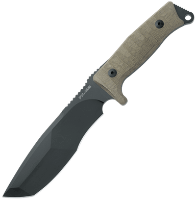 FOX knives FX-132 MGT Trapper outdoorový nôž 17 cm, čierna, zelená, Micarta, nylonové puzdro