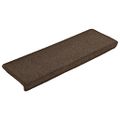 vidaXL Schodové rohože 10 ks 65x21x4 cm kávovohnedé s obdĺžnikovým okrajom